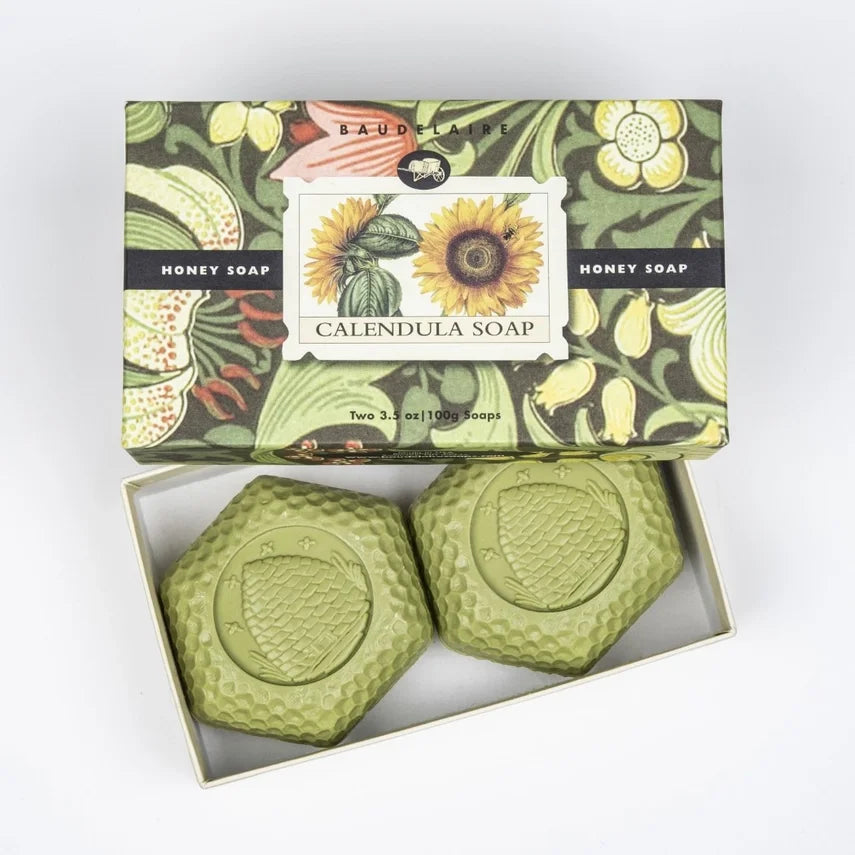 Sapone al miele e calendula (100g - Confezione regalo da 2 saponette)