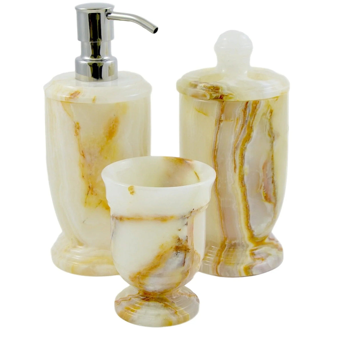 Set mobile bagno da 3 pezzi - Onice bianco