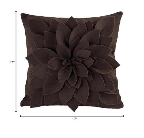 Sara's Garden Petal Decorative Throw Pillow (17" Square)