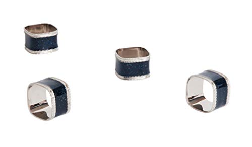 Sparkling Square Design Napkin Rings
