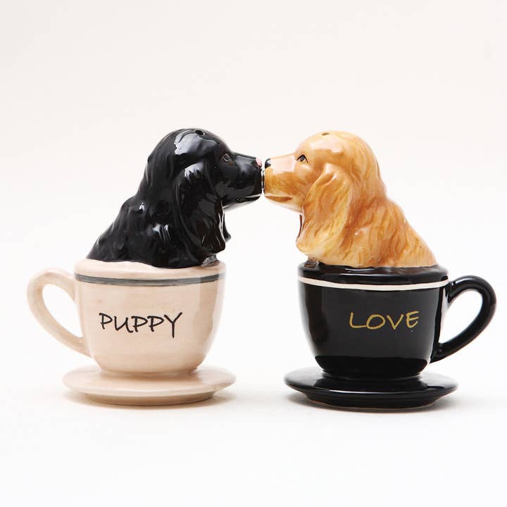 Teacup Cocker Spaniels Salt And Pepper Shaker Set Pacific Trading 226.8 g