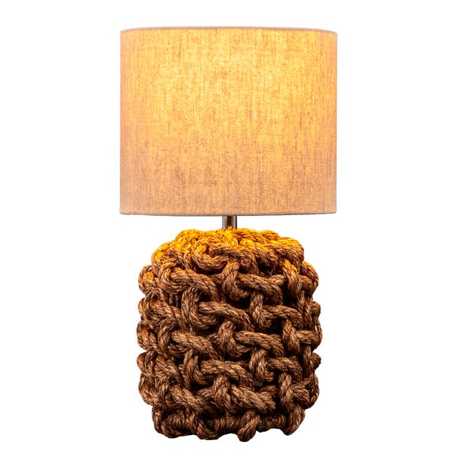 Harbor Knot Handwoven Rope Table Lamp
