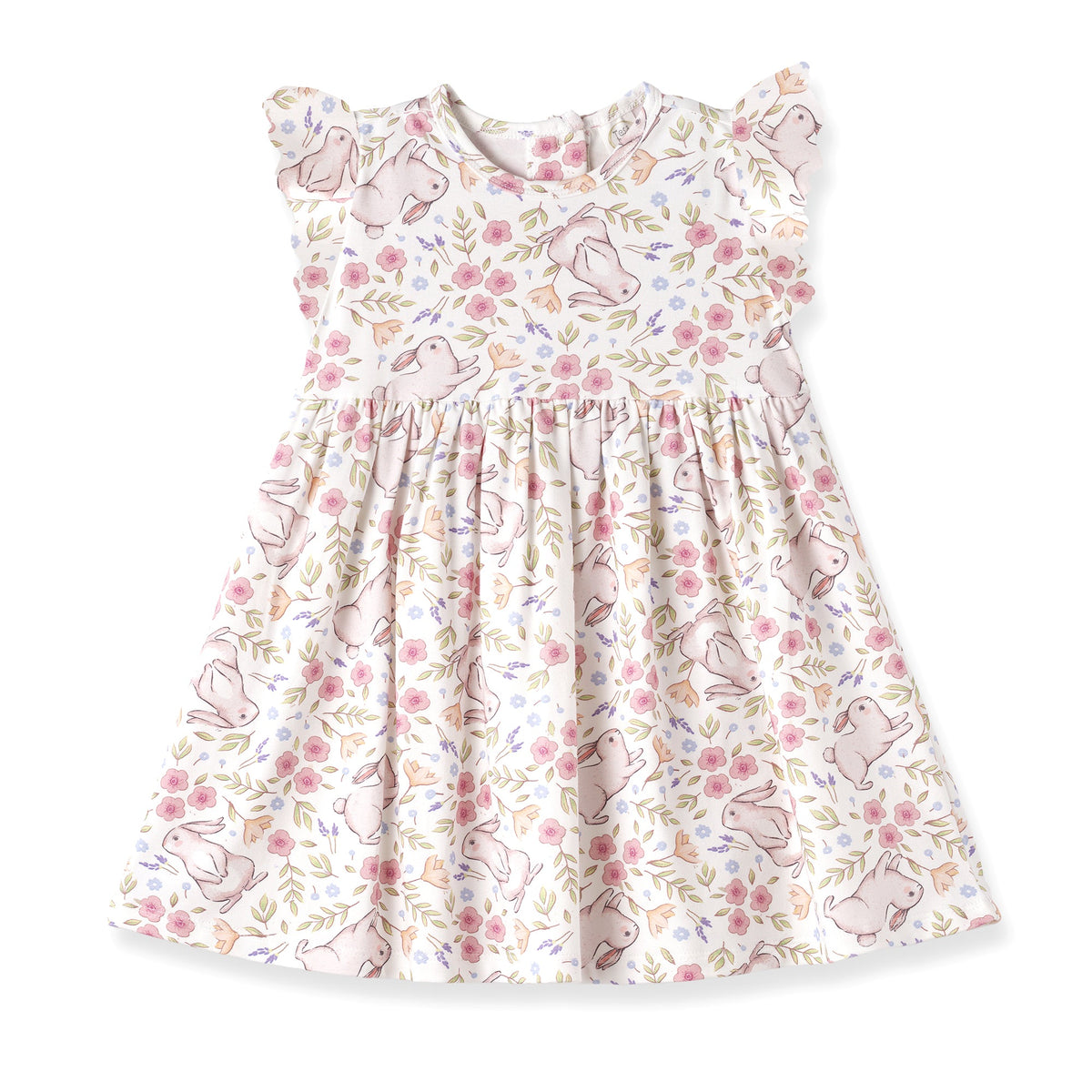 Bunny Blooms Bamboo Easter Dress for Baby & Toddler Girls