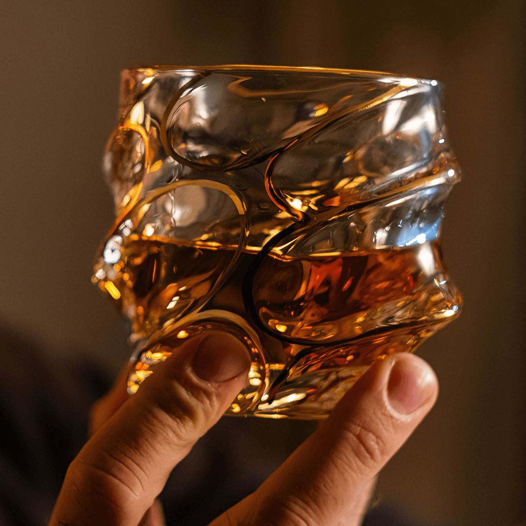 Verre à whisky en cristal japonais Gold Line Storm
