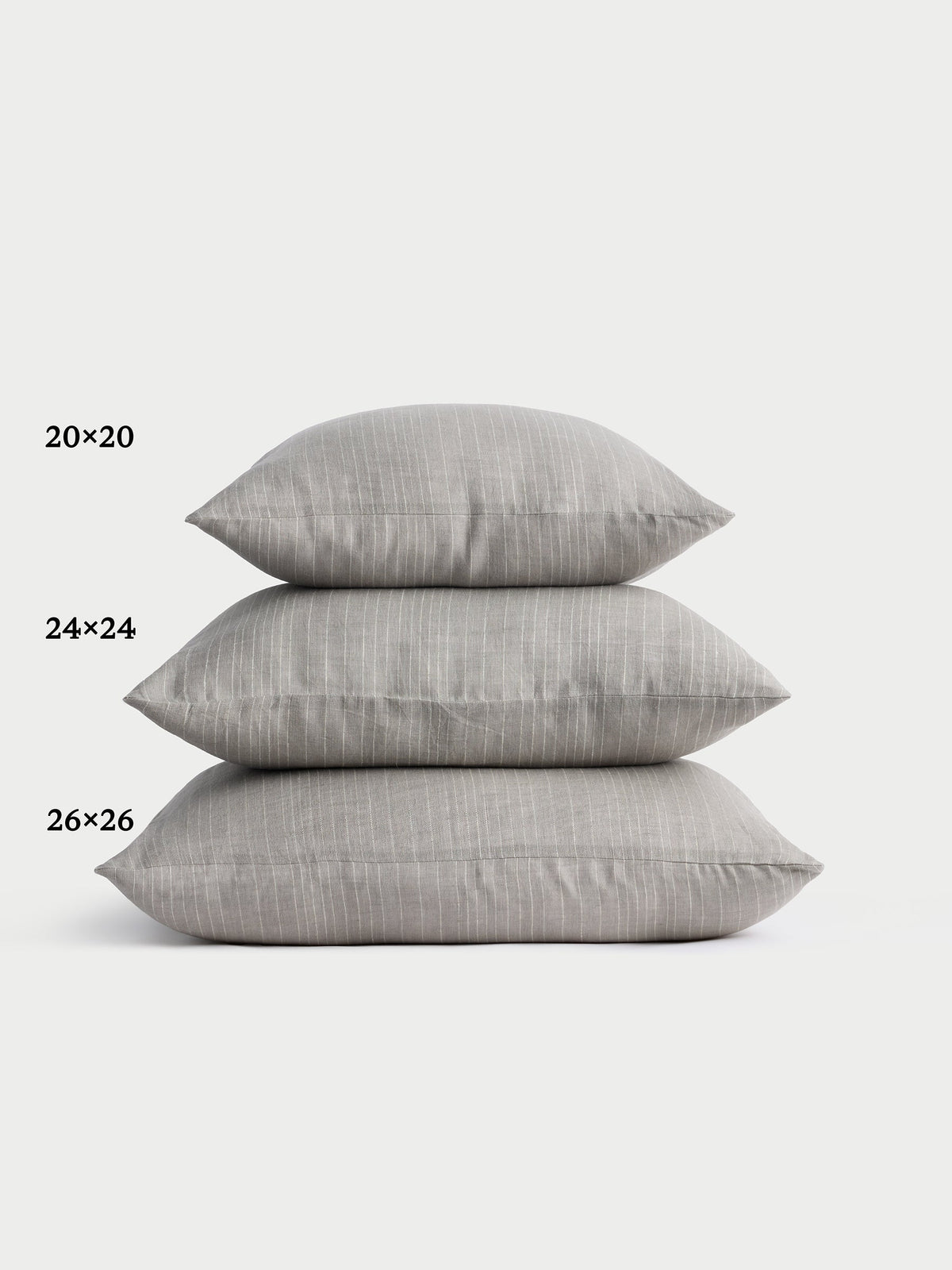 Cuscino decorativo in lino a righe