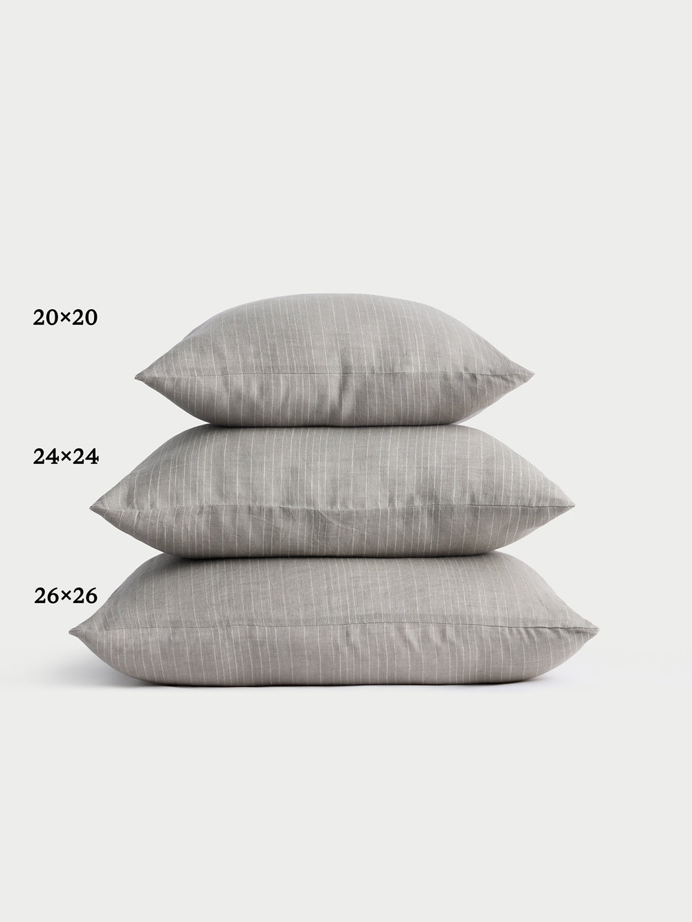 Cuscino decorativo in lino a righe