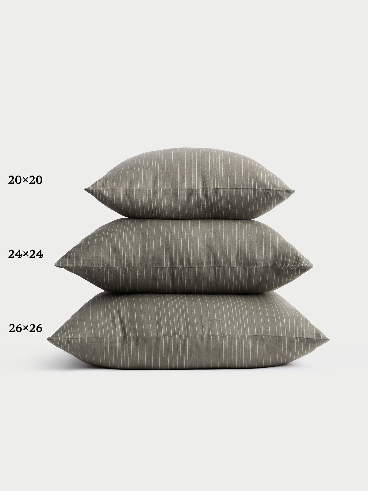 Cuscino decorativo in lino a righe