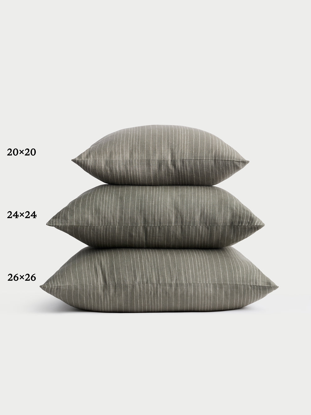 Cuscino decorativo in lino a righe