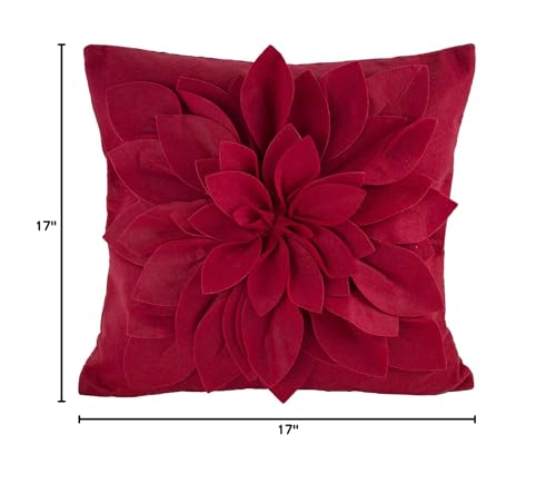 Sara's Garden Petal Decorative Throw Pillow (17" Square)