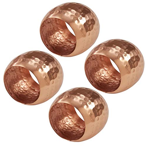 Moscow Mule Hammered Design Metal Napkin Rings