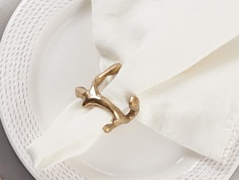Modern Twigs Aluminum Napkin Rings