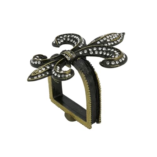 Bejeweled Fleur De Lis Metal Napkin Rings