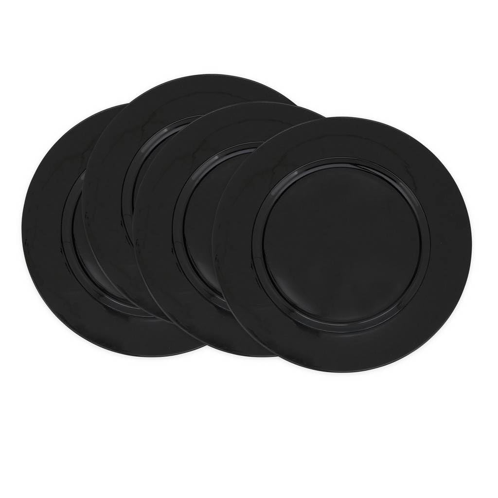 Fennco Styles Classic Rustic Deisgn Holiday Decorative Charger Plates 13" Round, Set of 4