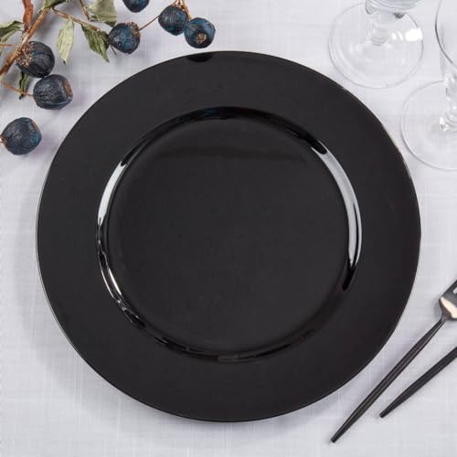Assiettes de présentation décoratives de Noël Fennco Styles au design rustique classique, rondes de 33 cm, lot de 4