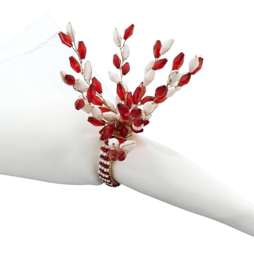 Glamorous Beaded Festive Decorative Napkin Rings