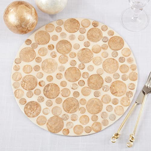 Circles Capiz Design Placemat 15" Round