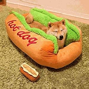 Lit pour animaux en forme de hot-dog