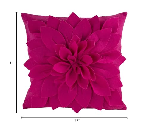 Sara's Garden Petal Decorative Throw Pillow (17" Square)