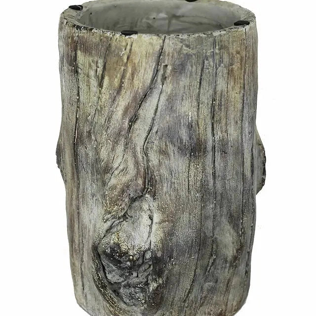 Distressed Cement Log Display Riser