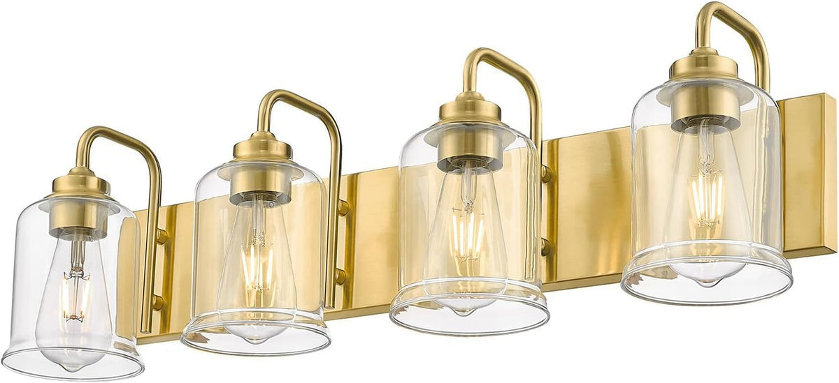 Lampada da bagno in stile rustico con paralume in vetro