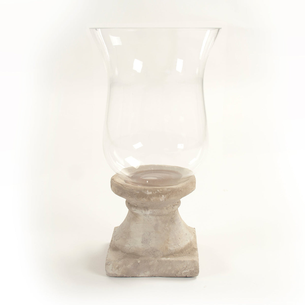 Cement Candle Holder 13 in