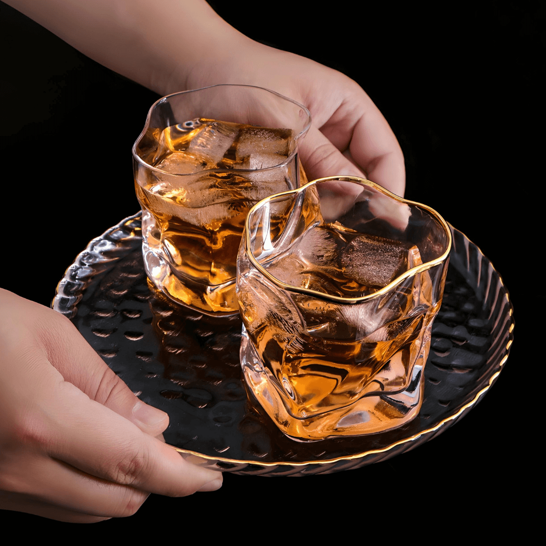 Bicchiere da whisky in cristallo giapponese Gold Hoshi