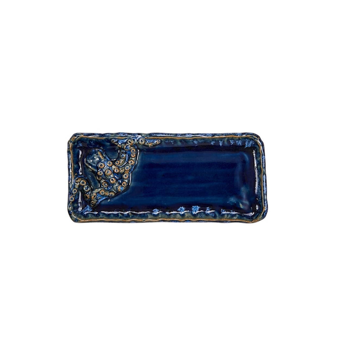 Blue Octopus Ceramic Plate