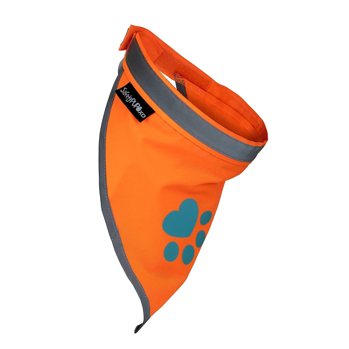 Bandana réfléchissant haute visibilité pour chien, tour de poitrine 62 cm x tour de cou 56 cm, orange