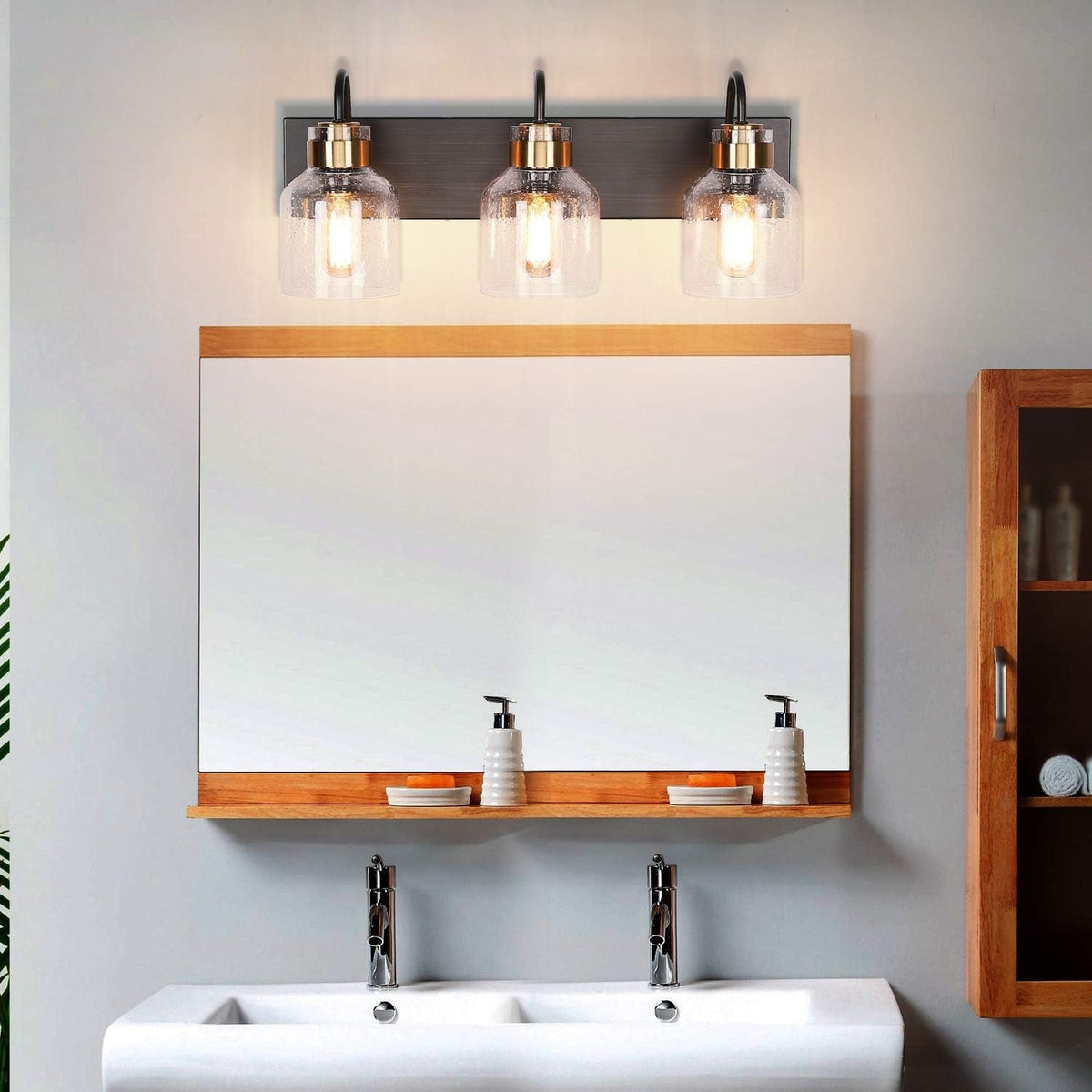Applique de salle de bain vintage noire