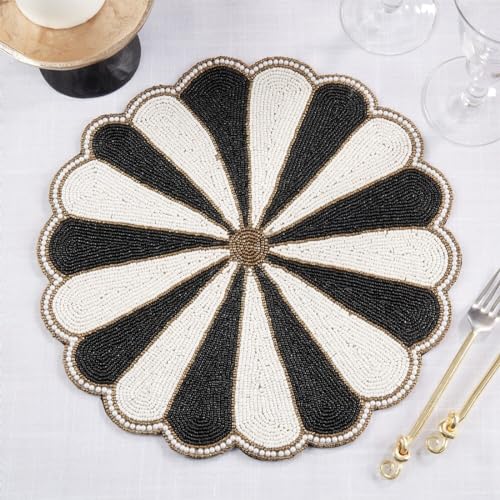 Unique Beaded Pinwheel Holiday Placemat