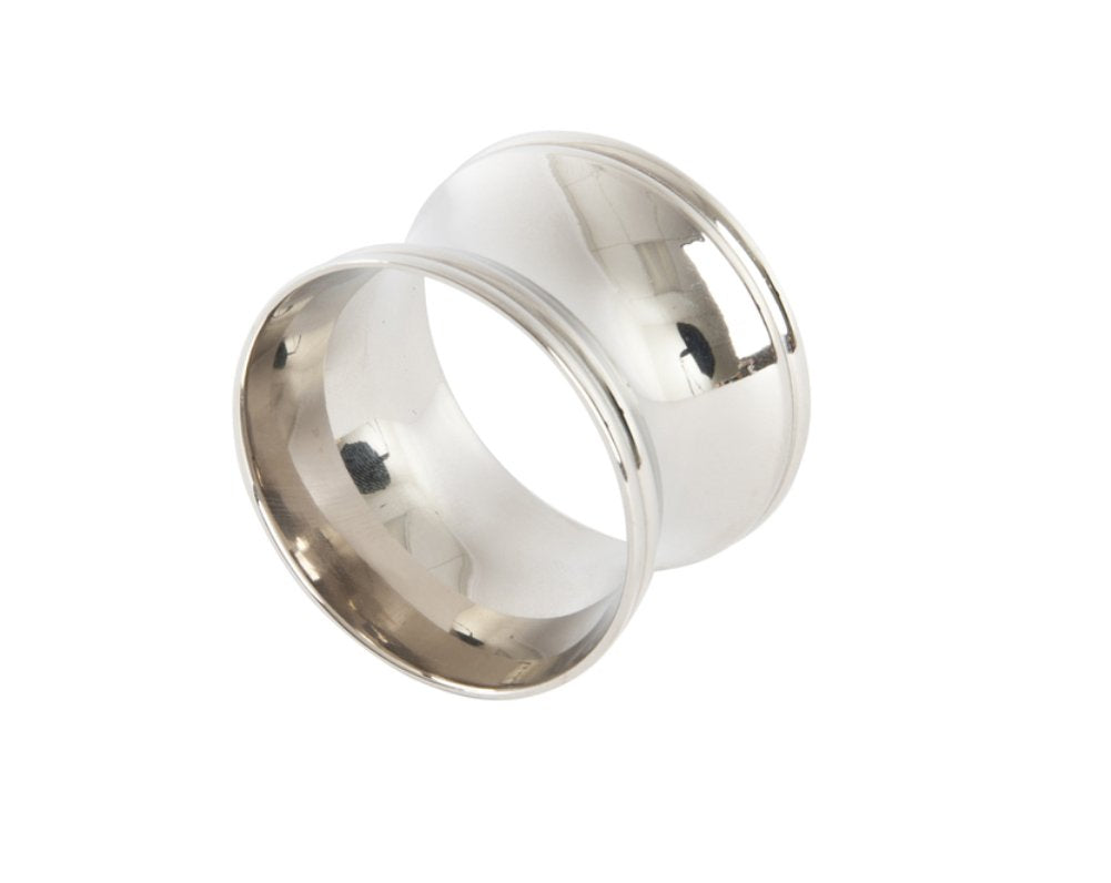 Classic Silver Tone Round Shape Napkin Rings