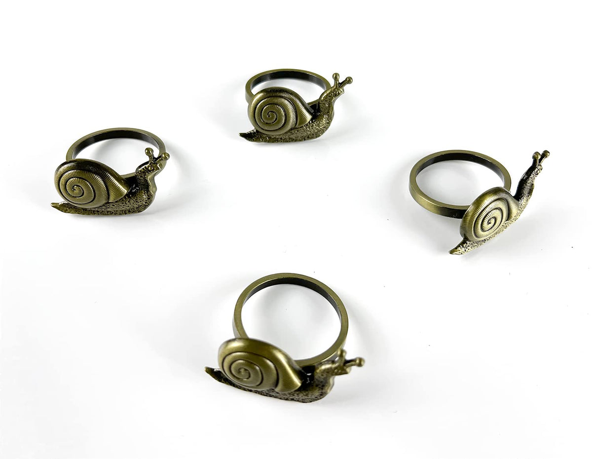 Nature's Touch Snail Metal Napkin Rings