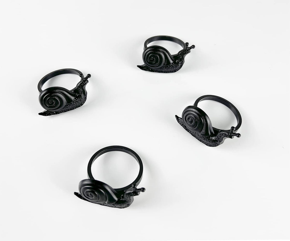 Nature's Touch Snail Metal Napkin Rings