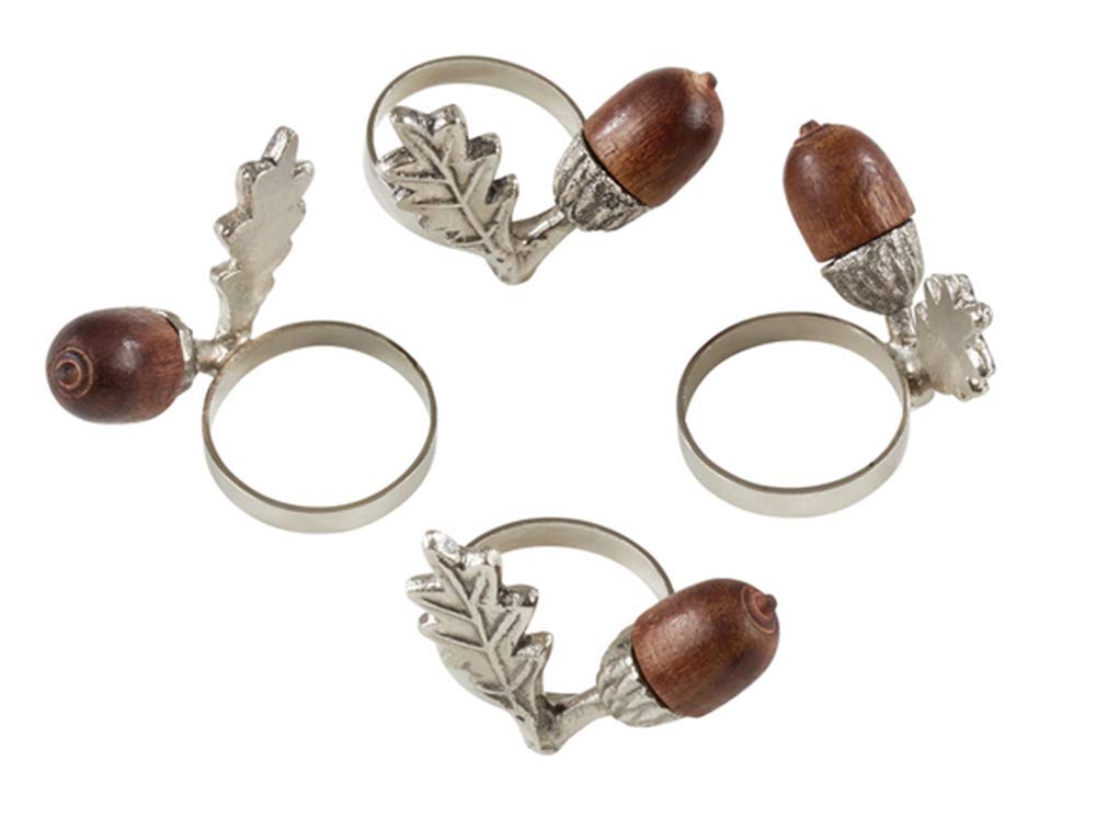 Classic Acorn Design Napkin Rings