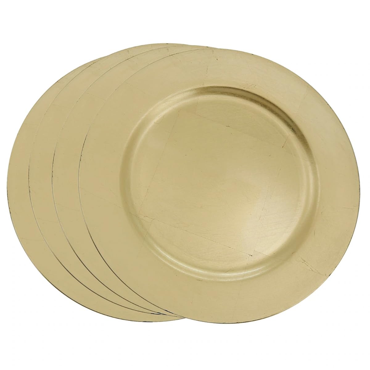 Fennco Styles Classic Rustic Deisgn Holiday Decorative Charger Plates 13" Round, Set of 4