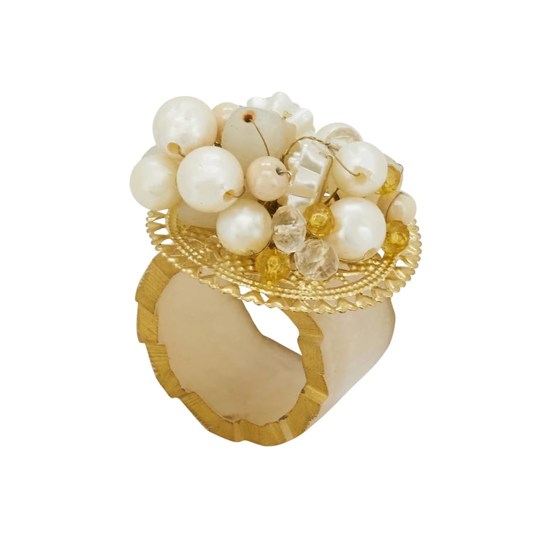 Beaded Radiance Resin Napkin Rings