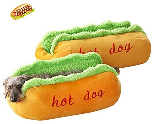 Lit pour animaux en forme de hot-dog