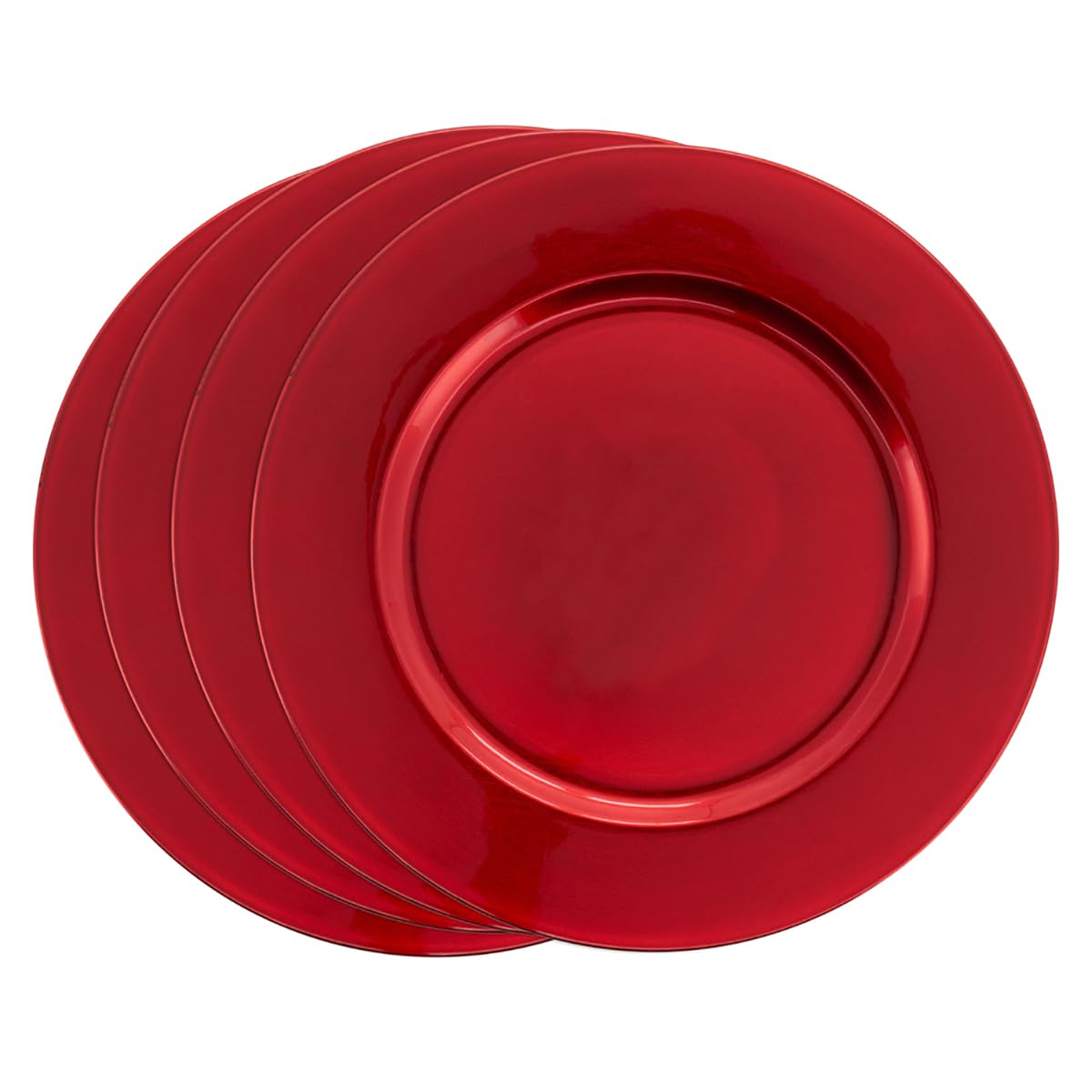 Fennco Styles Classic Rustic Deisgn Holiday Decorative Charger Plates 13" Round, Set of 4