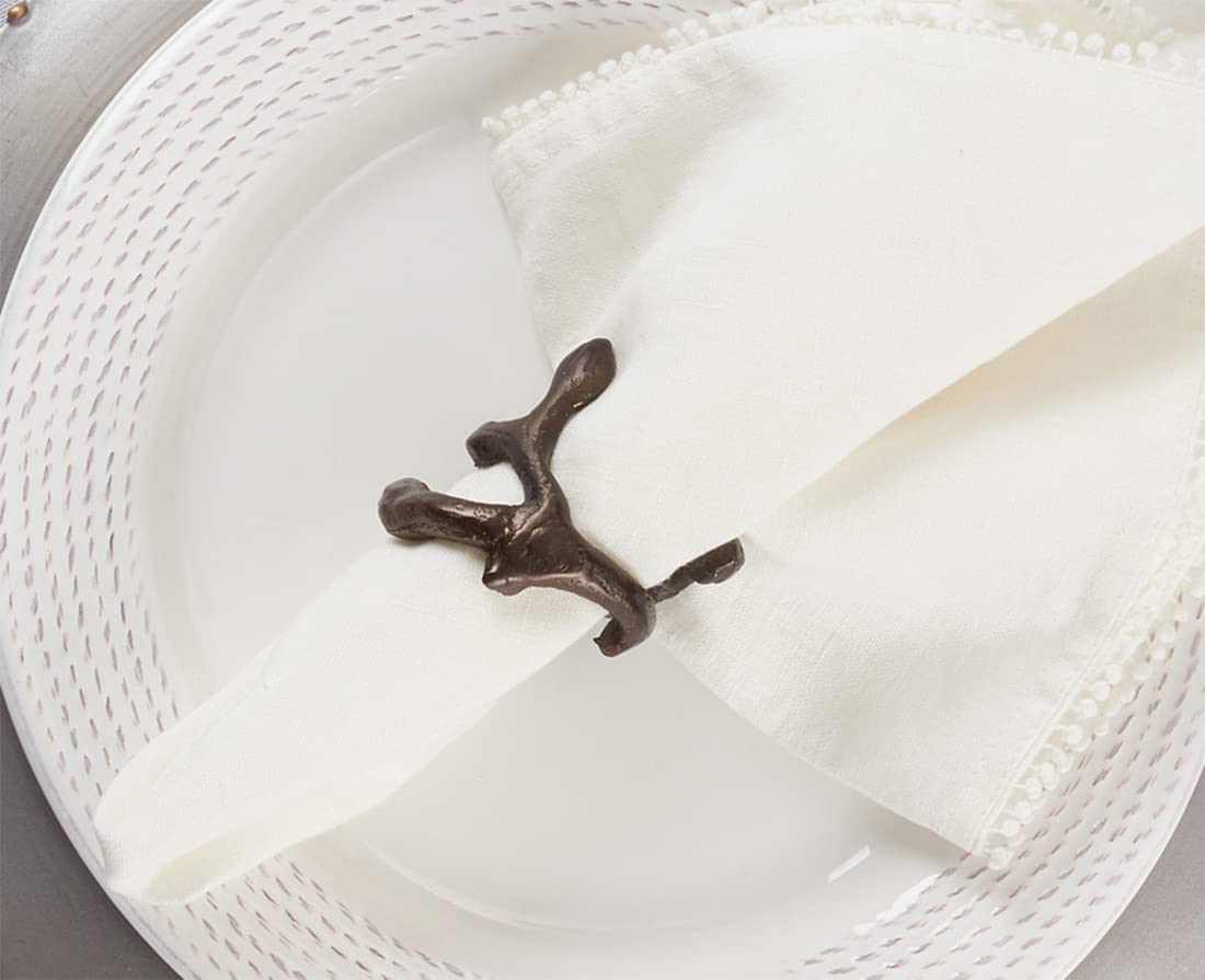Modern Twigs Aluminum Napkin Rings