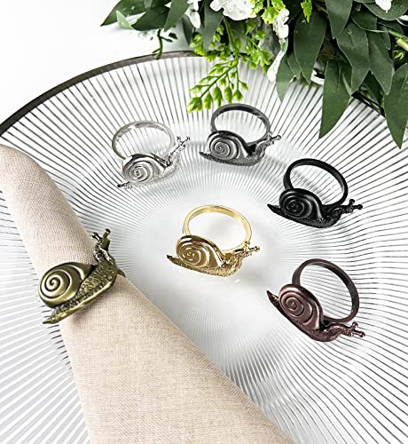 Nature's Touch Snail Metal Napkin Rings