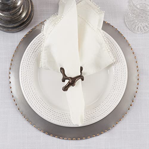 Modern Twigs Aluminum Napkin Rings