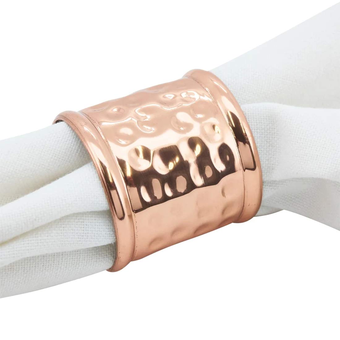 Moscow Mule Hammered Design Metal Napkin Rings