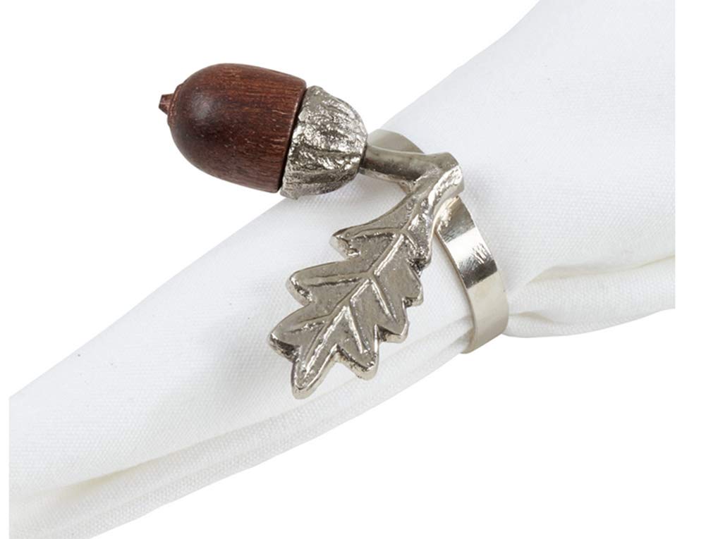 Classic Acorn Design Napkin Rings