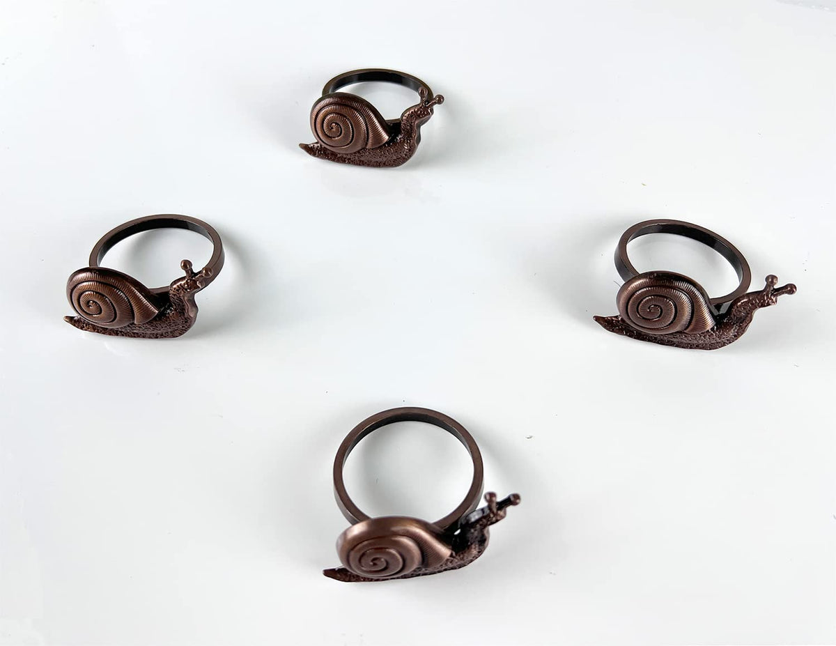 Nature's Touch Snail Metal Napkin Rings