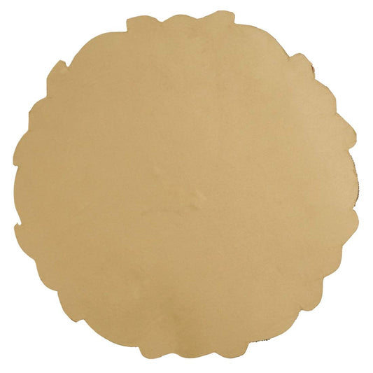 Tovaglietta rotonda da 14" con design floreale intagliato e perline fatte a mano