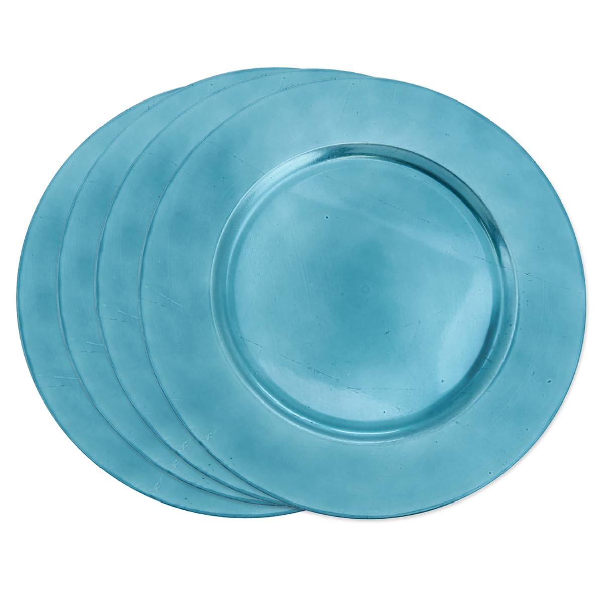 Fennco Styles Classic Rustic Deisgn Holiday Decorative Charger Plates 13" Round, Set of 4