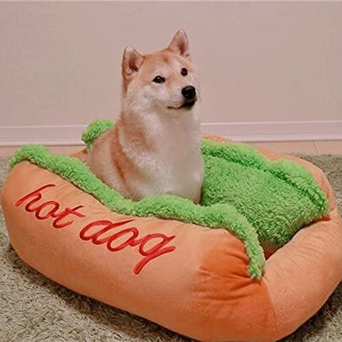 Lit pour animaux en forme de hot-dog