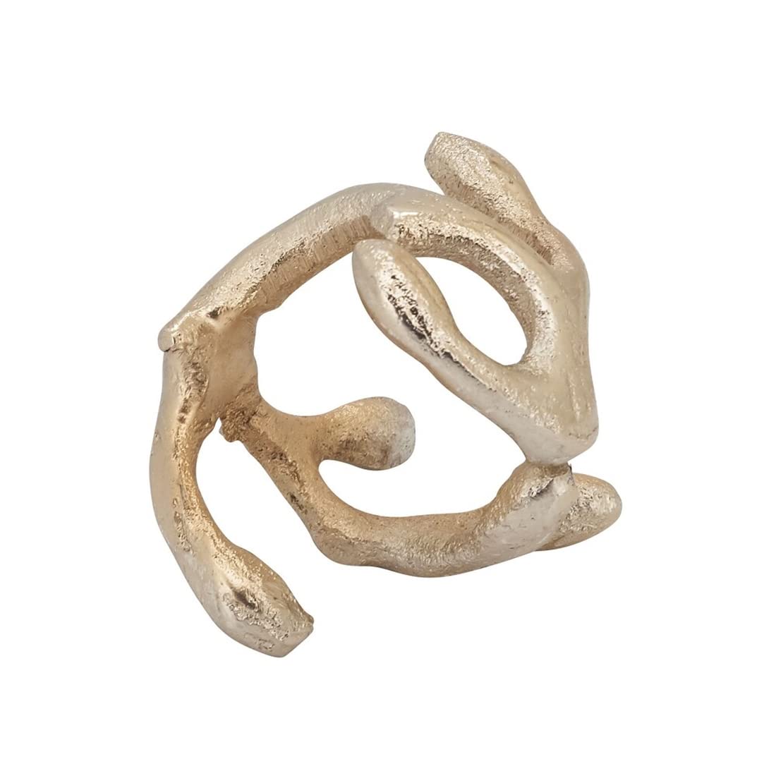 Modern Twigs Aluminum Napkin Rings