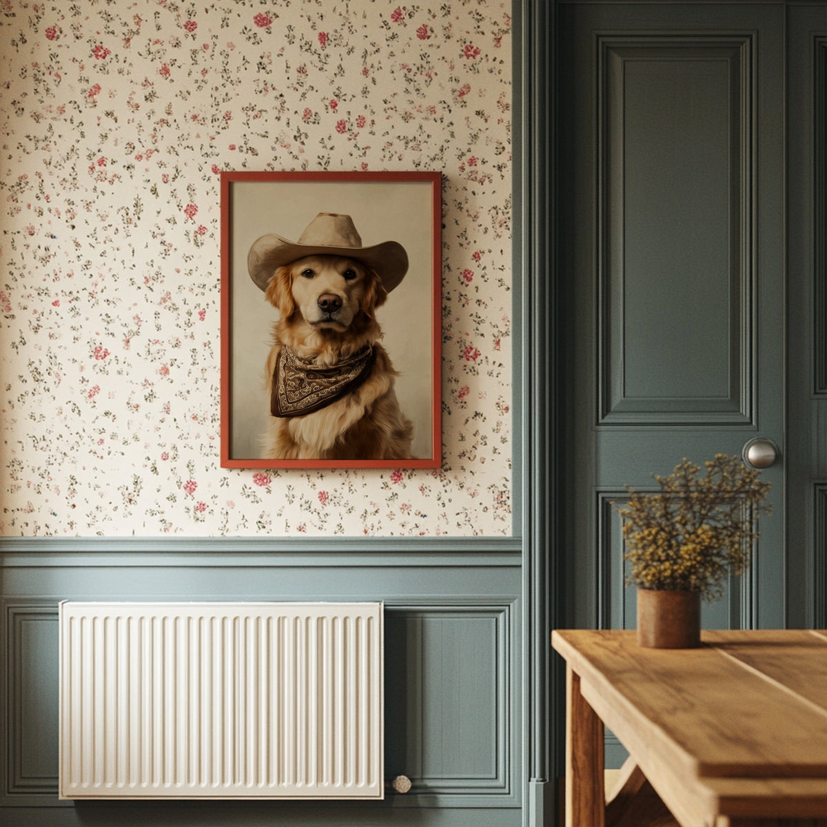 L'audace posizione di un cowboy canino