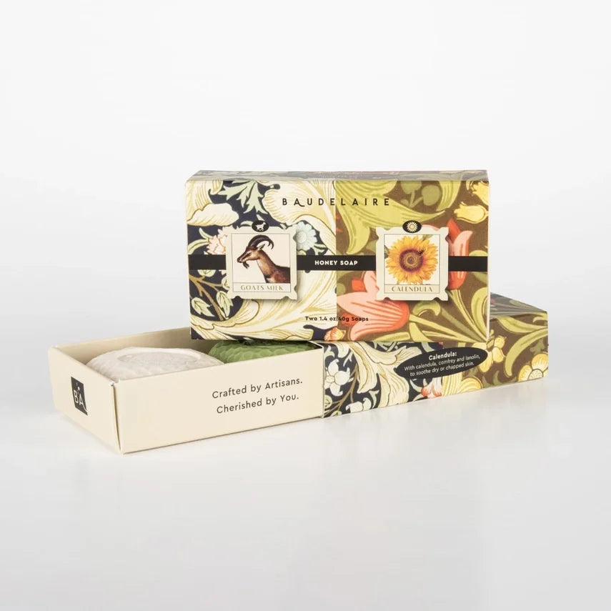 Sapone al latte di capra/miele e calendula (40g - Duo scatola di fiammiferi)